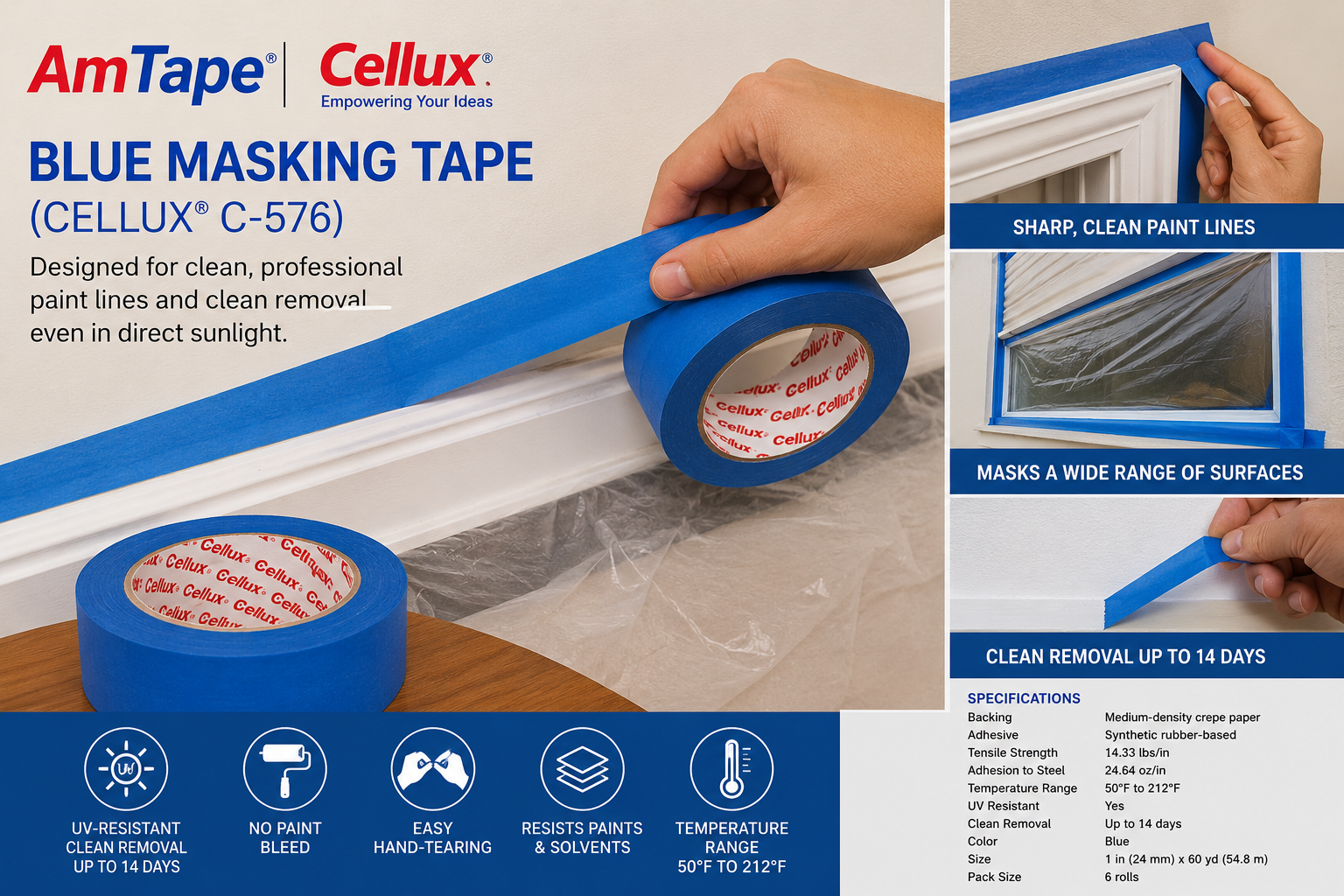 AmTape Blue Masking Tape