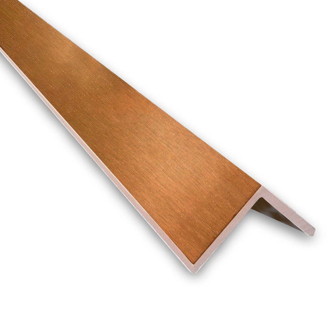 WPC OUTER END CORNER LIGHT WALNUT 114.17"