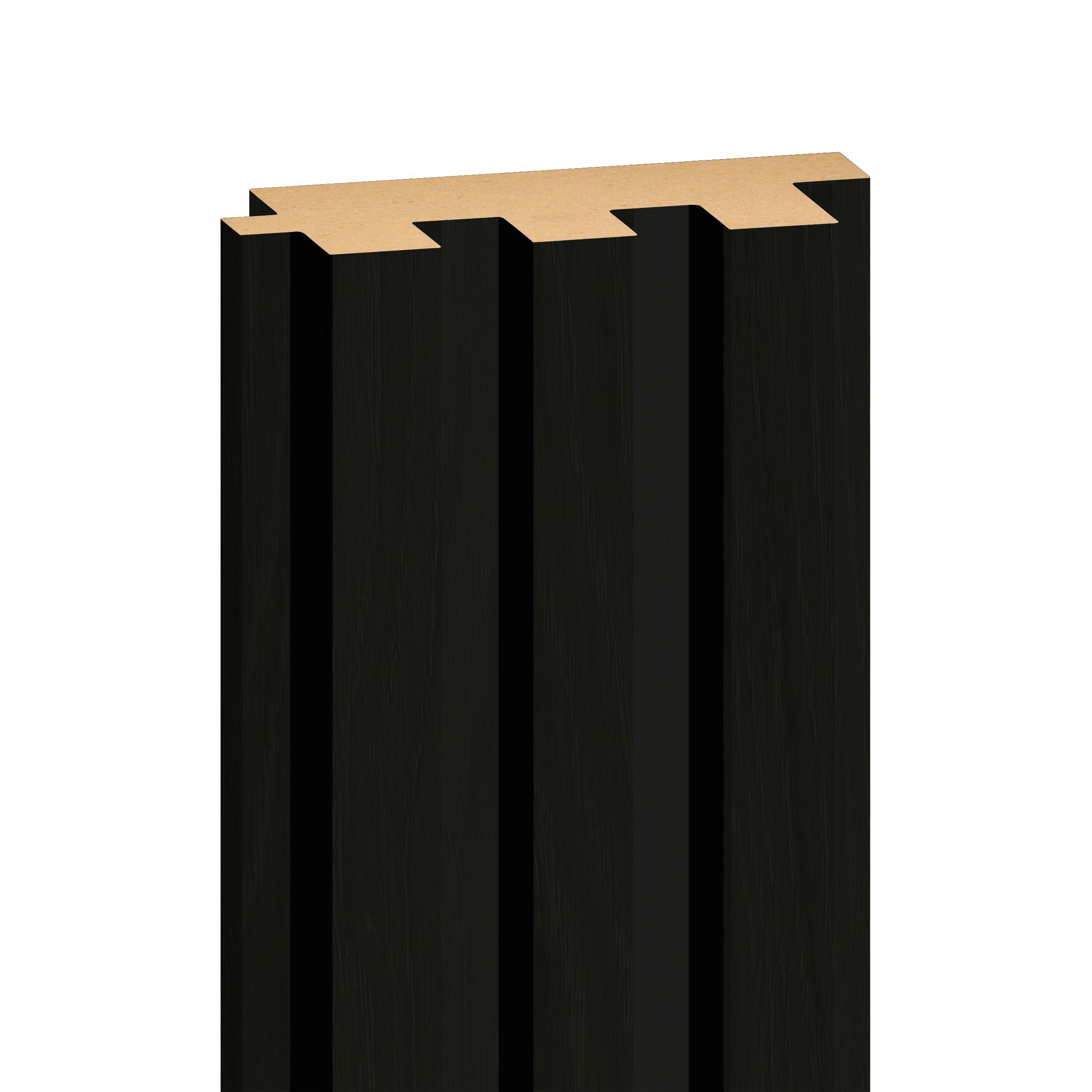 WOOD PANEL SOFT TOUCH BLACK-723 5"x108" 18MM 3.5 SqFT  G1