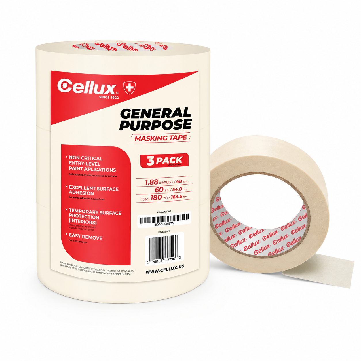 AmTape White Masking Tape