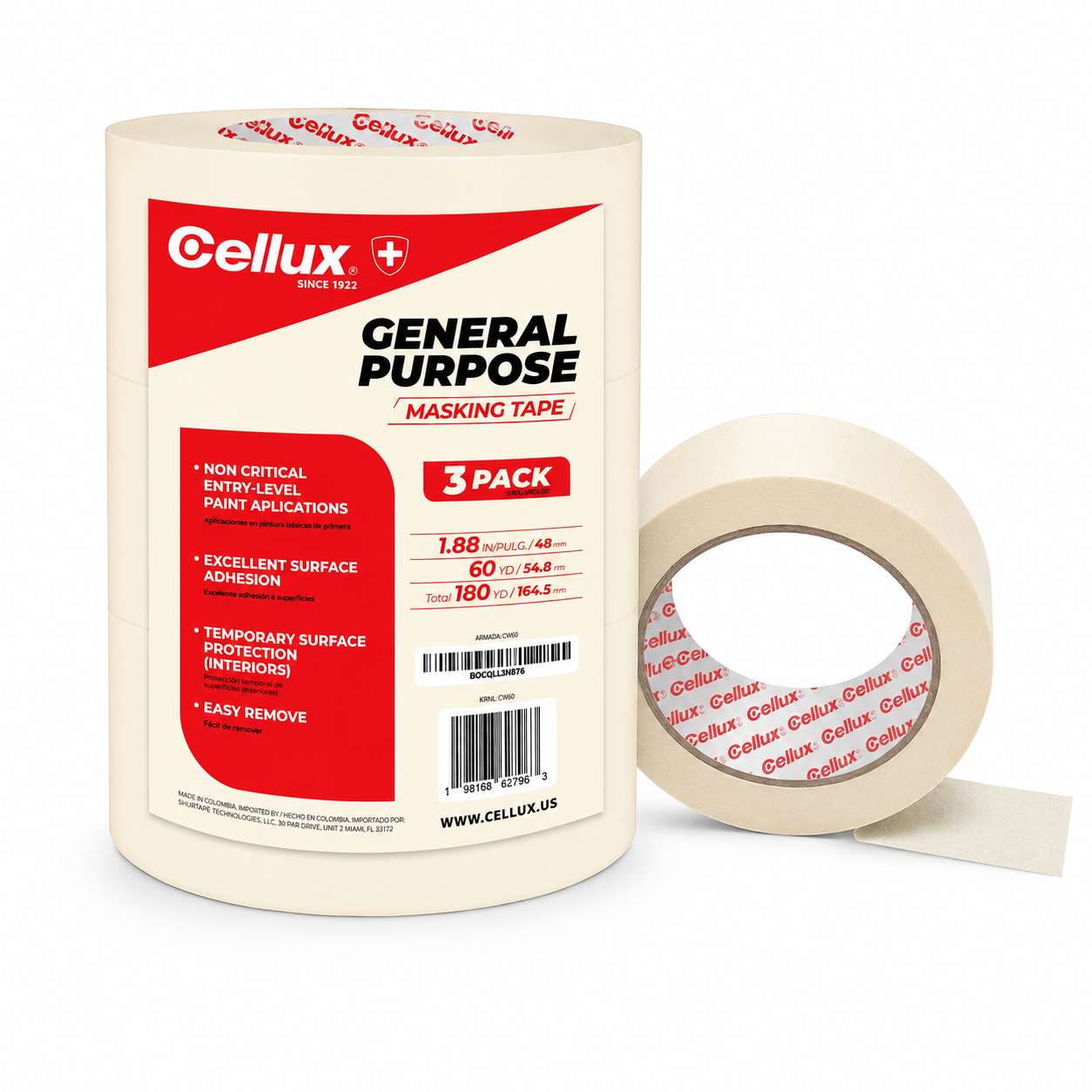 AmTape White Masking Tape