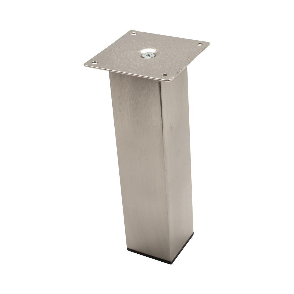 FURNITURE LEG SQUARE 4" TUBE 50MM BN