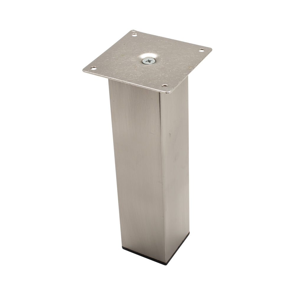 FURNITURE LEG SQUARE 4" TUBE 50MM BN