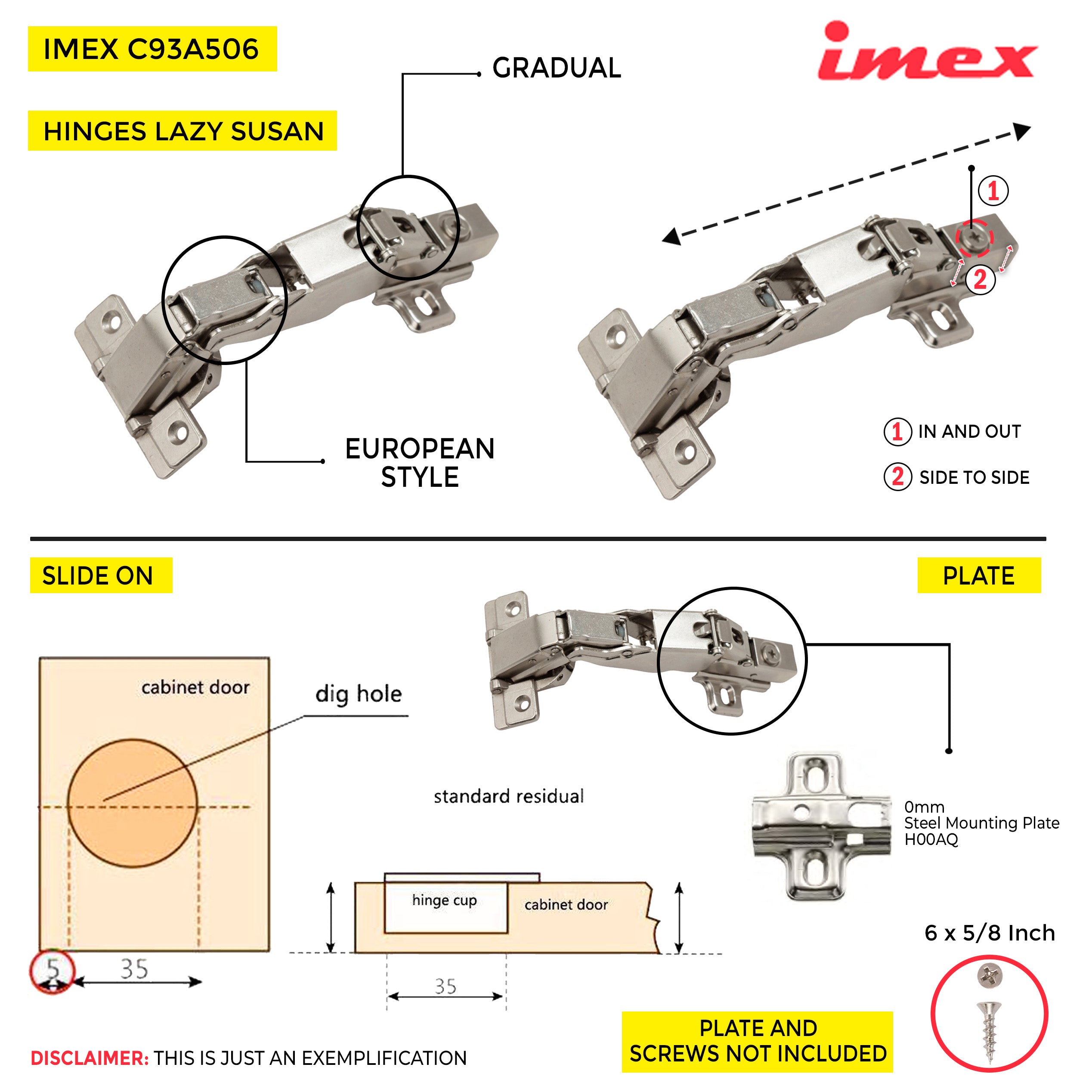 Soft-Close Hinge 165Â° Opening Angle