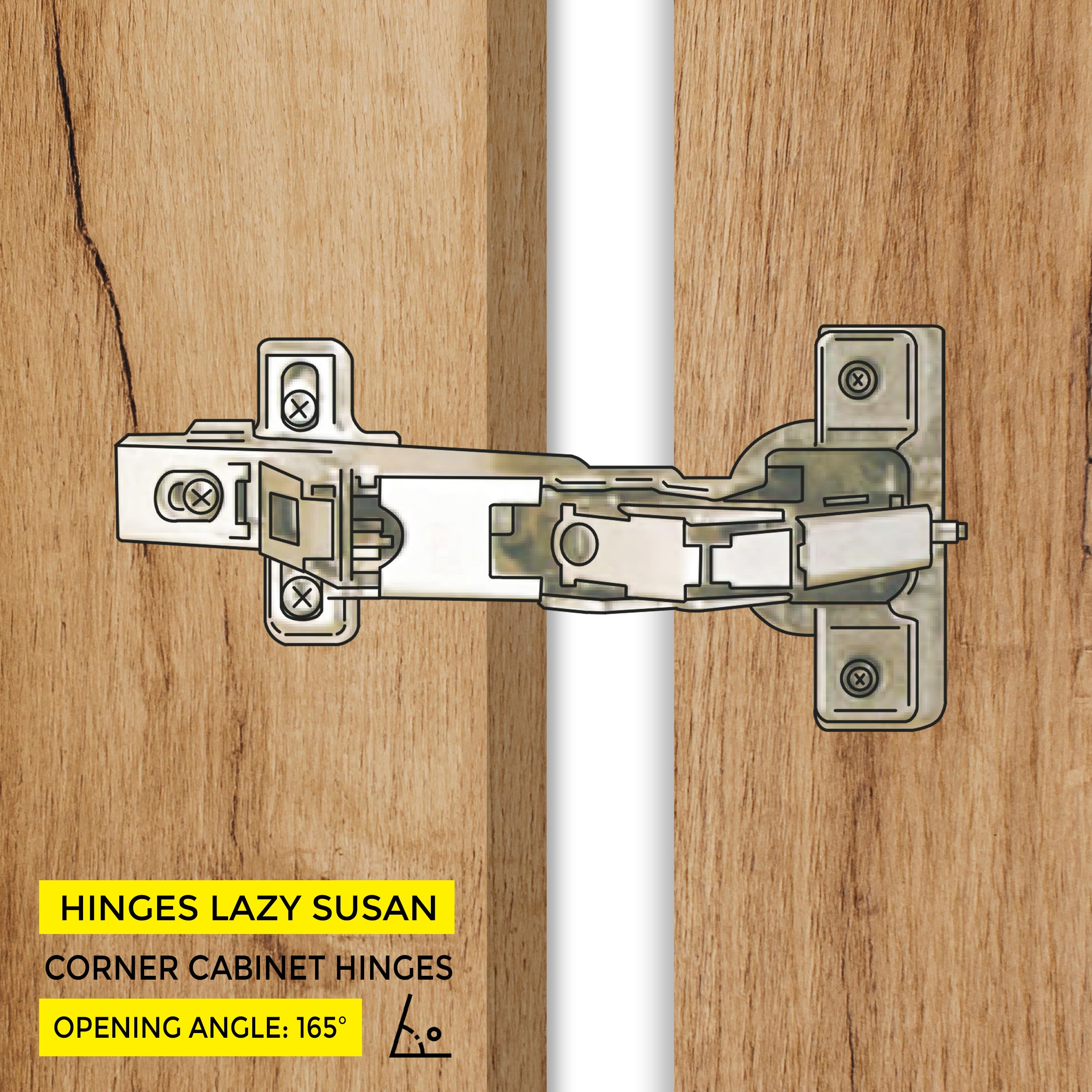 Soft-Close Hinge 165Â° Opening Angle