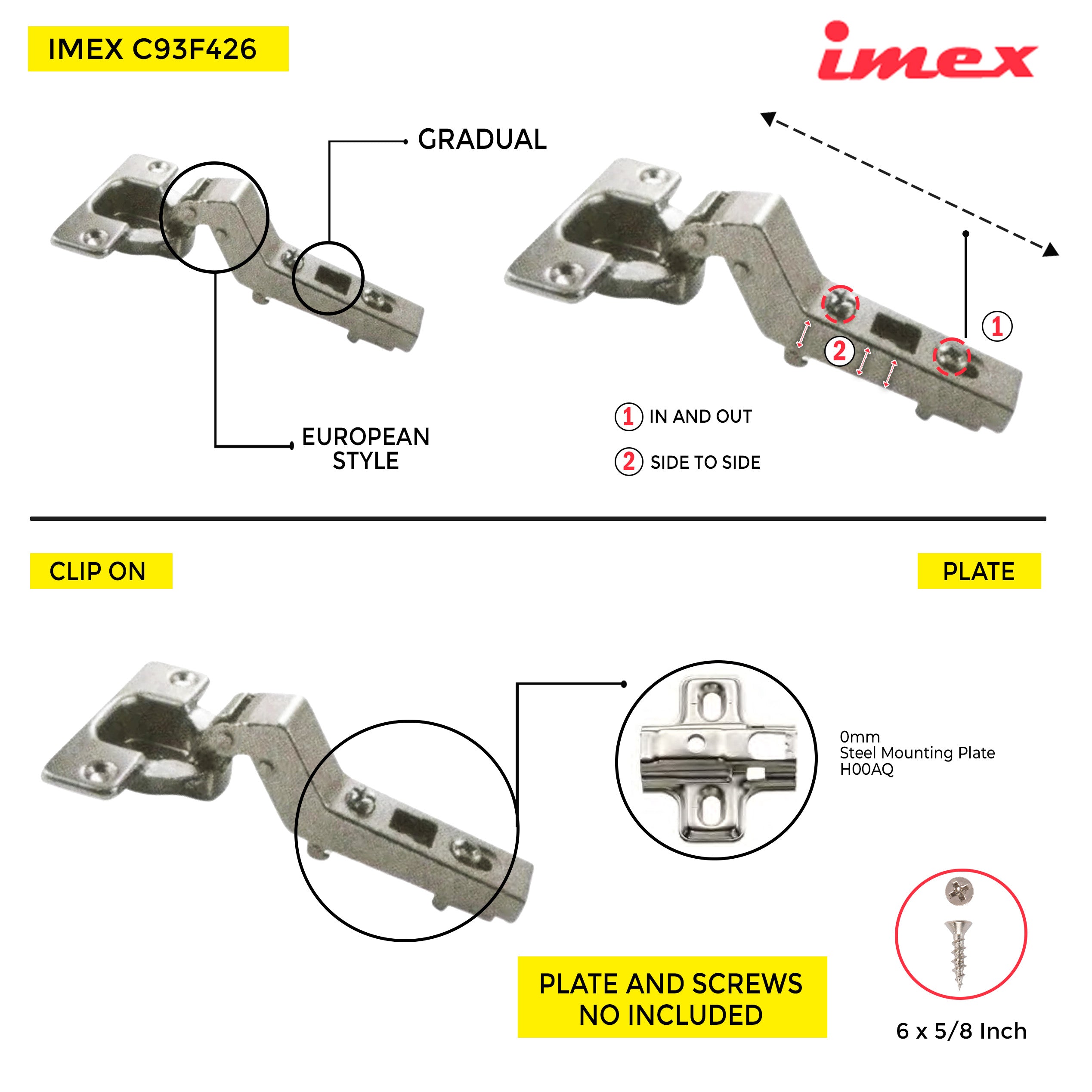Clip-On Hinge 30Â°