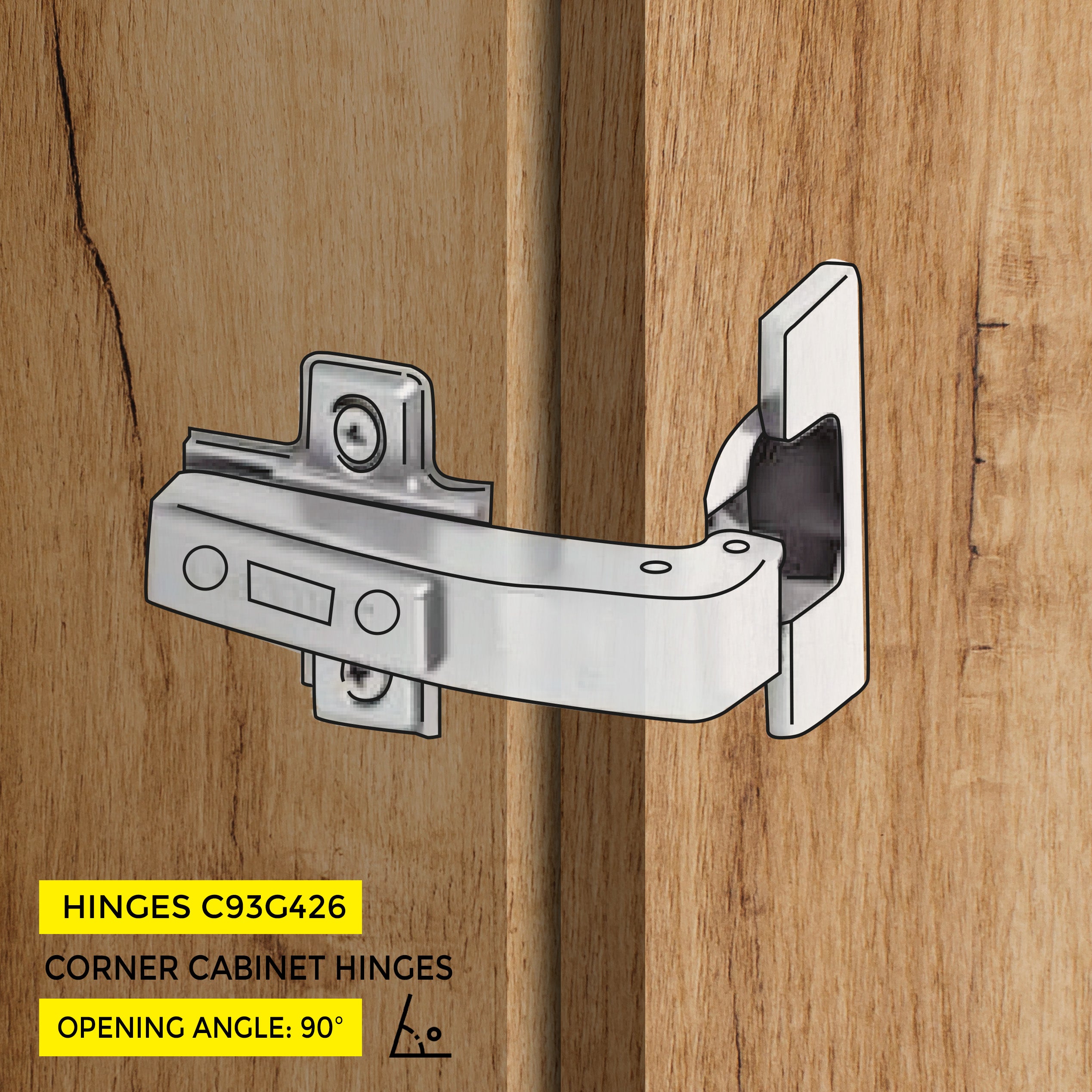 Clip-On Hinge 90Â°