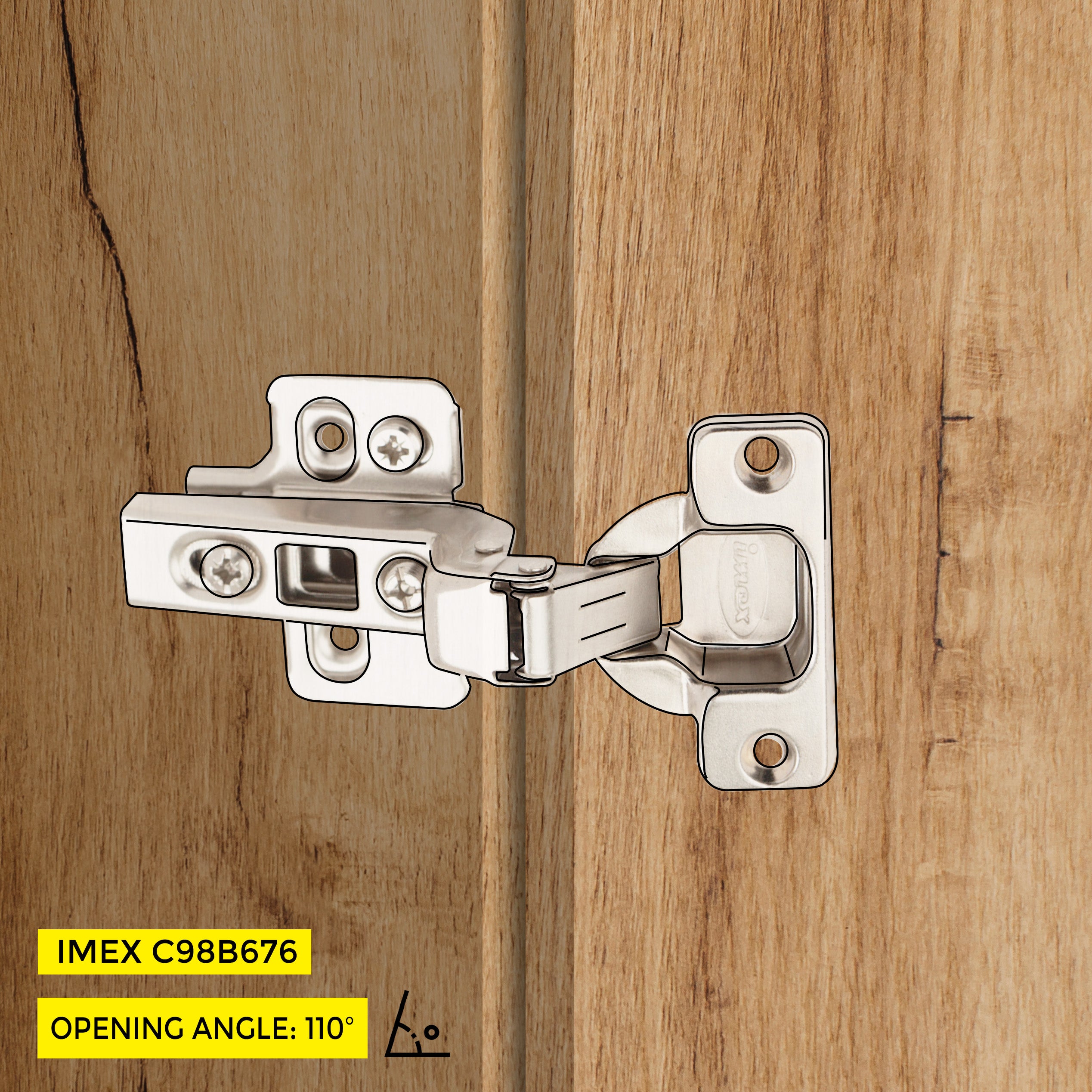 Clip-On Hinge Half Overlay C=8