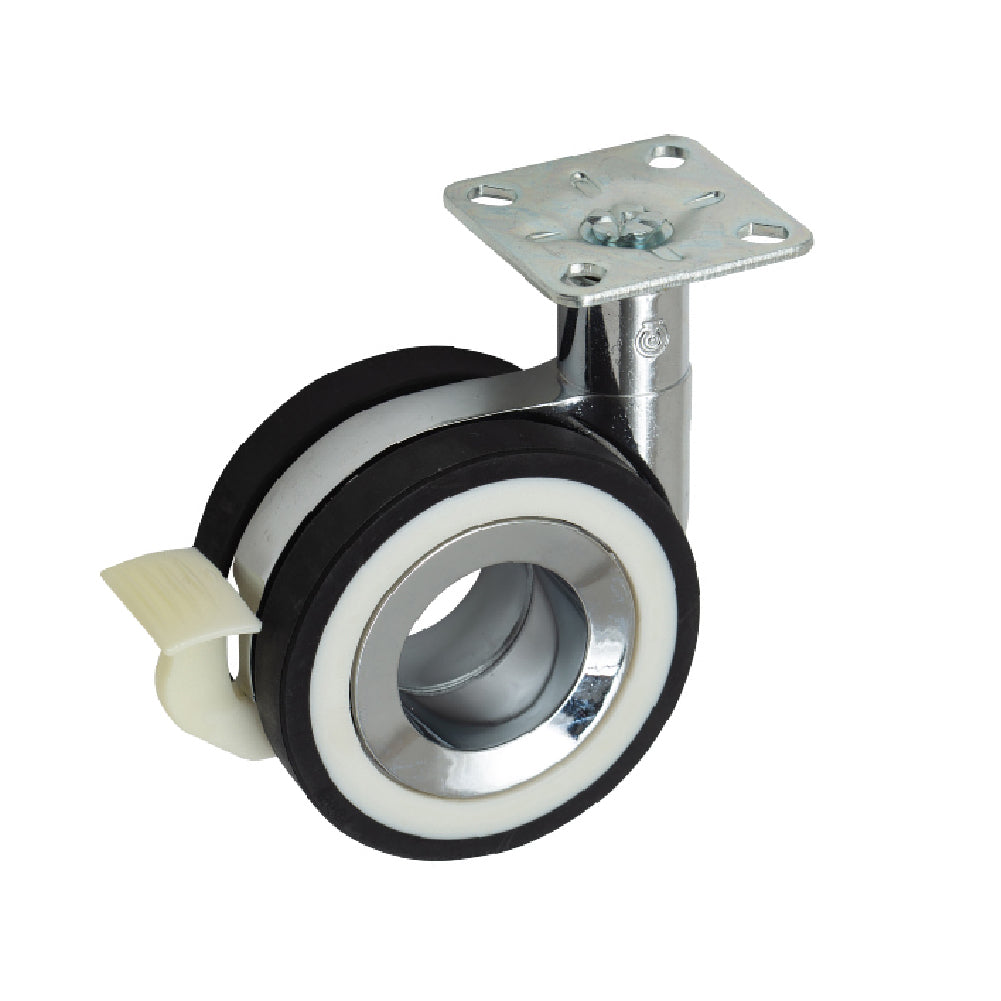 Casters 75Mm Black Emily With Breaks
