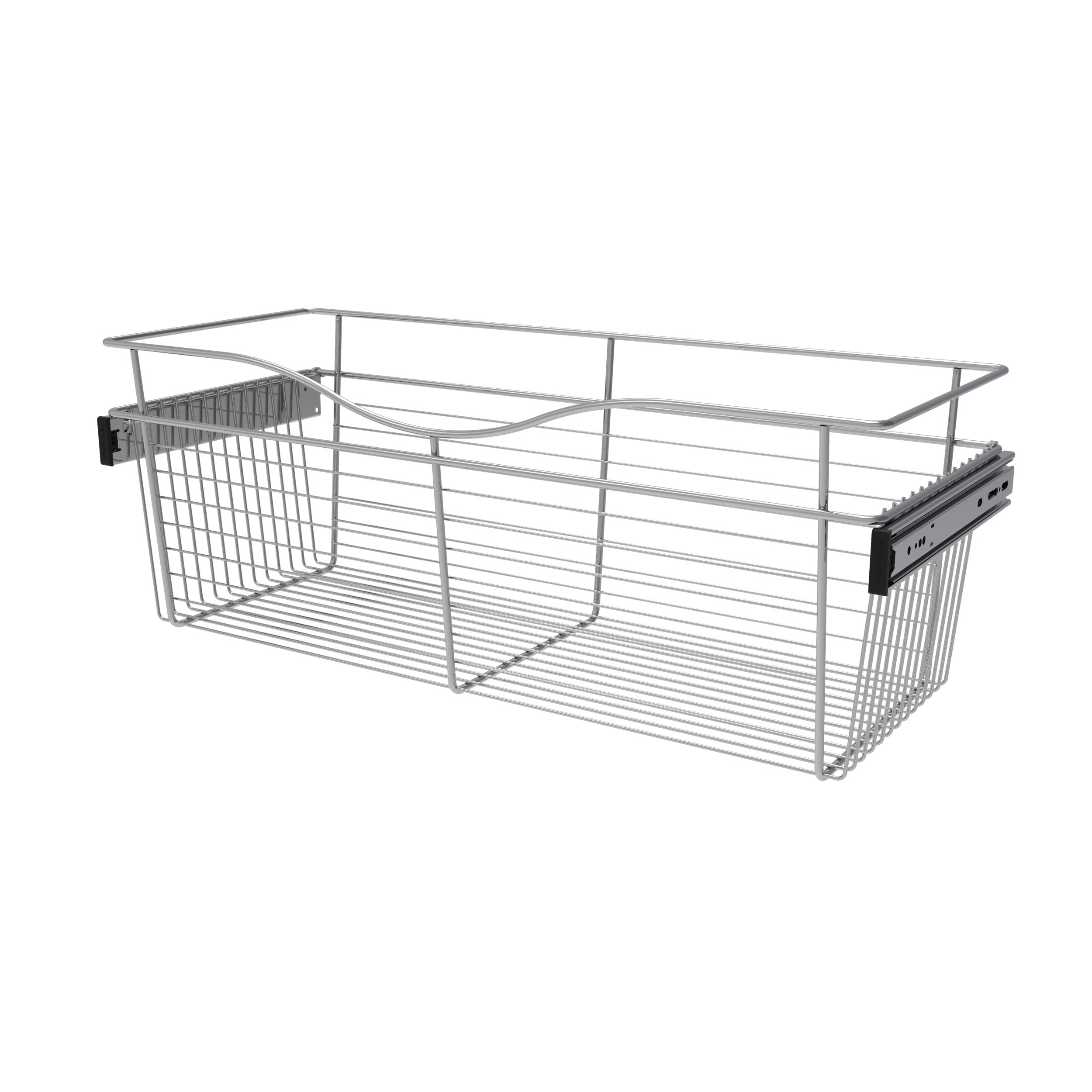 30 in Chrome Closet Pullout Basket Chrome  30 in (762 mm) W x 12 in (305 mm) D x 11 in (279 mm) H