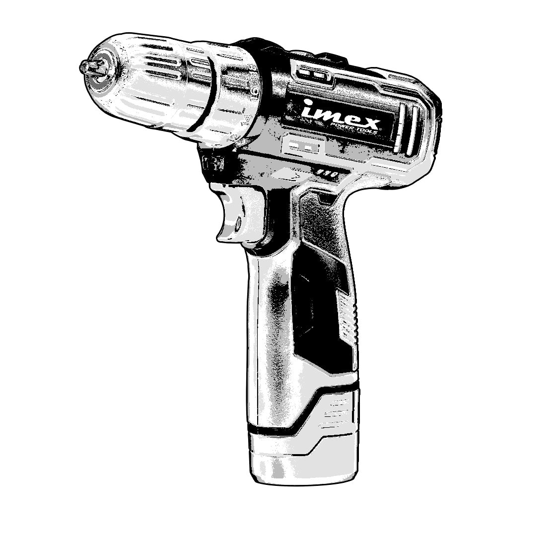 12V 3/8" Cordless Drill with Dual Battery and Charger - IMEX Power Tools