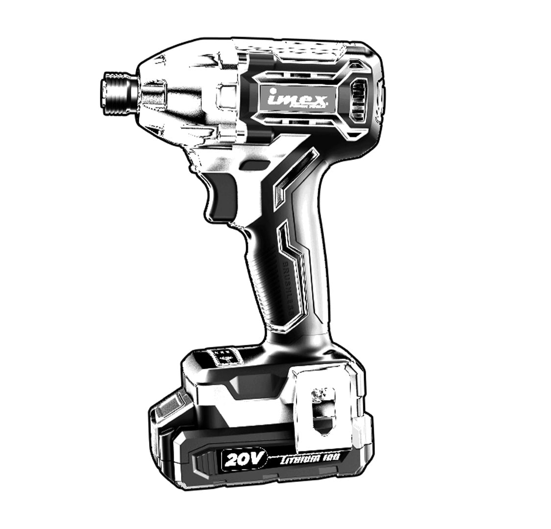 20V Brushless Impact Driver with Battery and Charger - IMEX Power Tools