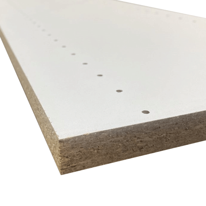 CLOSET PANEL 3/4 16X96 HOLE 1S WHITE