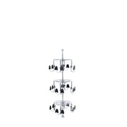 3 Tier Men's Shoezen Chrome  18 in (457 mm) W x 18 in (457 mm) D x 55 in (1397 mm) H