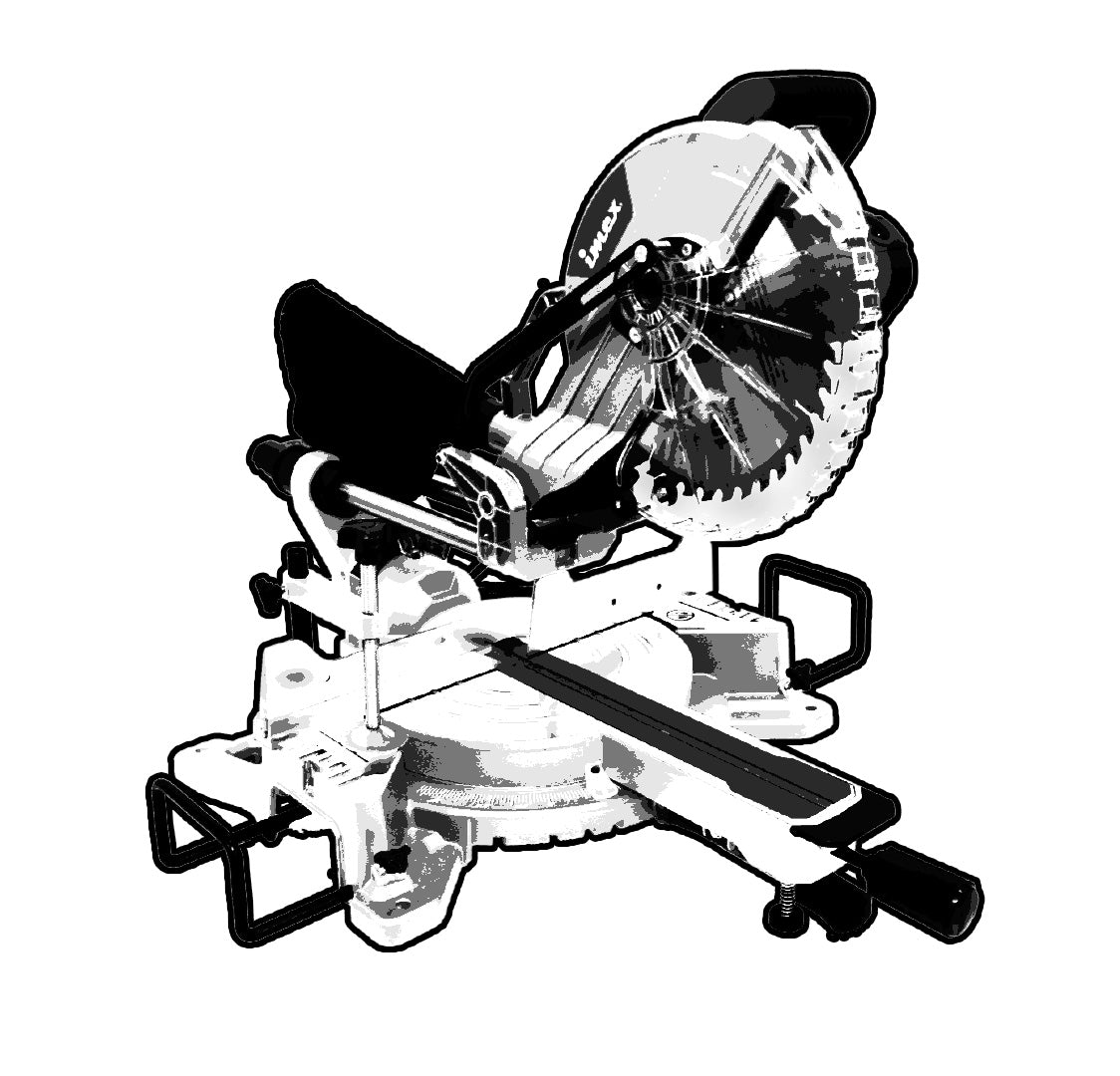 10" Sliding Miter Saw with Laser IMEX Power Tools