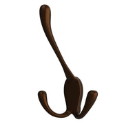 3-way Decorative Wall Hook Bronze  2.8 in (71 mm) W x 2.4 in (61 mm) D x 3.94 in (100 mm) H