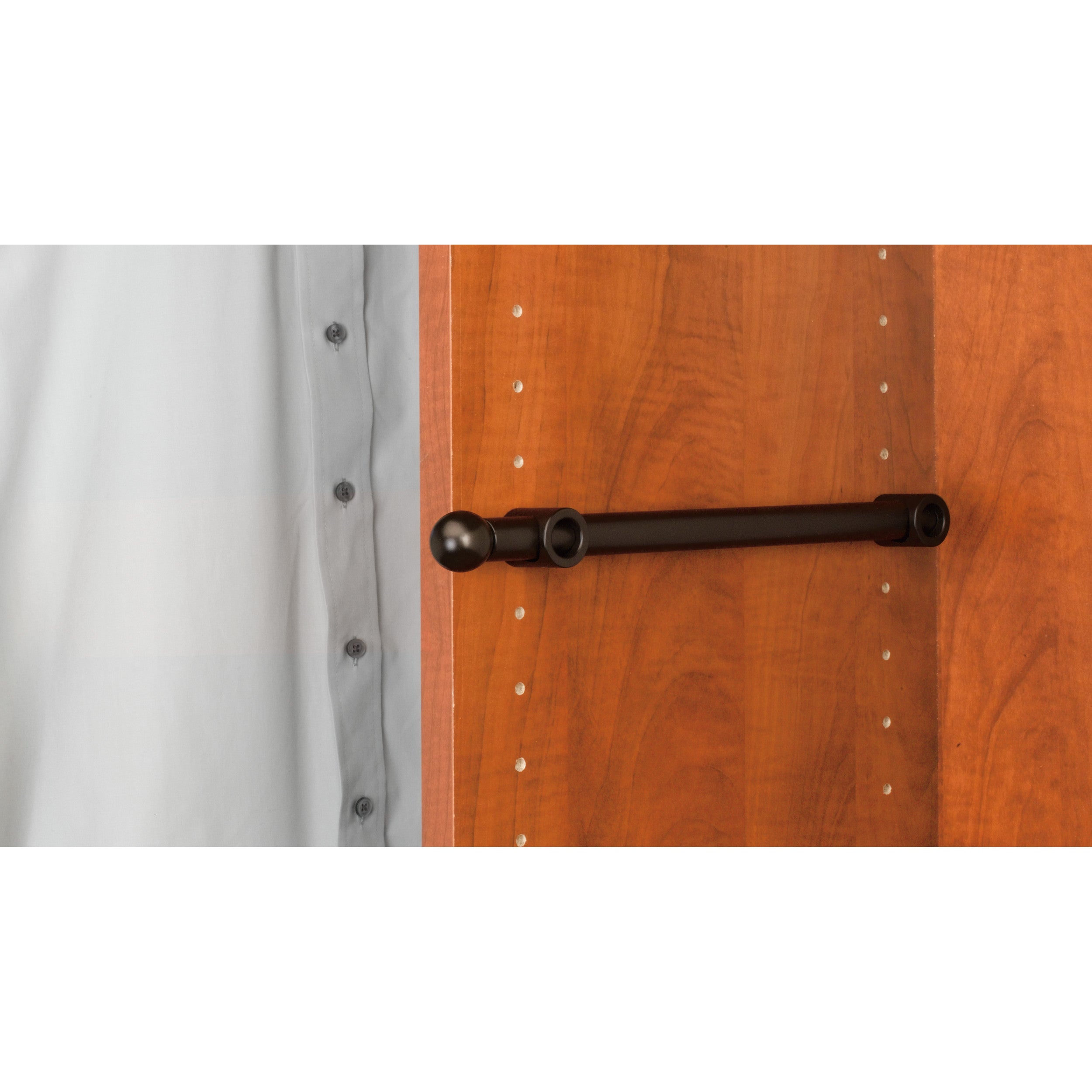 14 in Oil Rubber Bronze Designer Valet Rod Oil Rubbed Bronze  1.25 in (32 mm) W x 13.88 in (353 mm) D x 1.13 in (29 mm) H