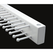 14 in White Side mount Tie Rack White  3.06 in (78 mm) W x 13.88 in (353 mm) D x 2.25 in (57 mm) H