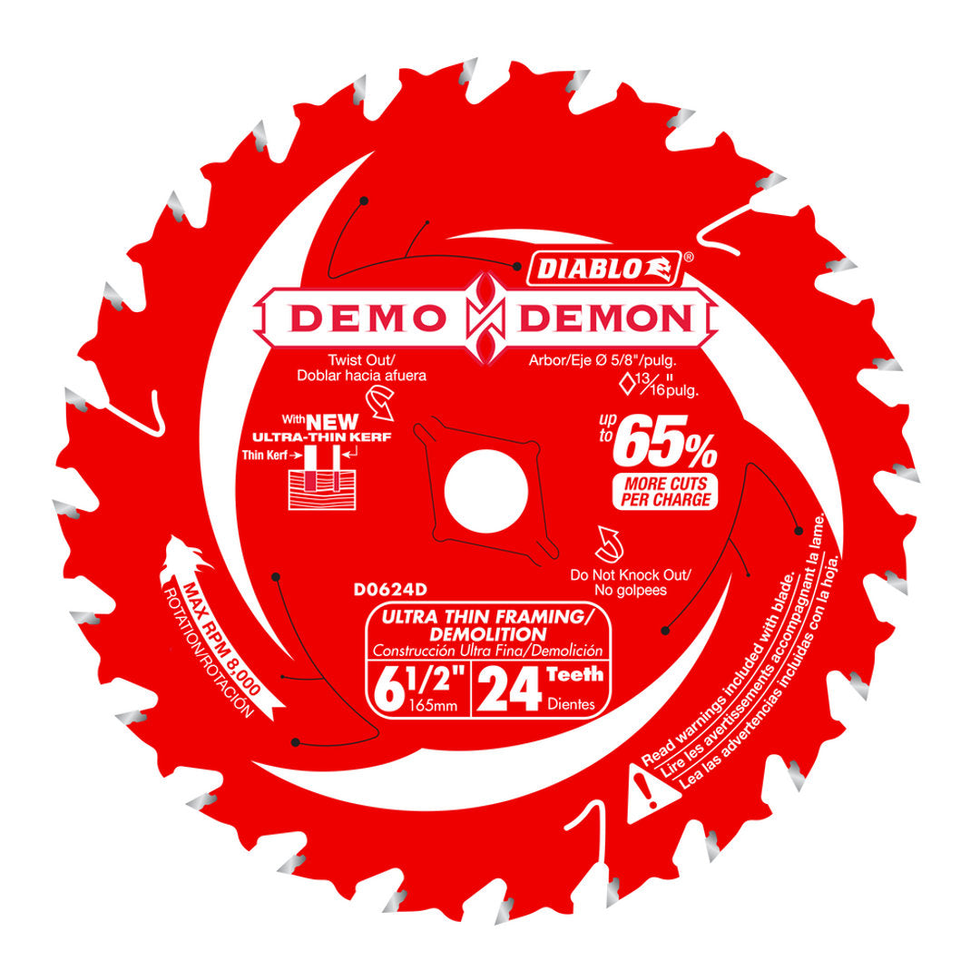 Demo Demon(TM) Ultra-Thin Framing/Demolition Saw Blade For Wood