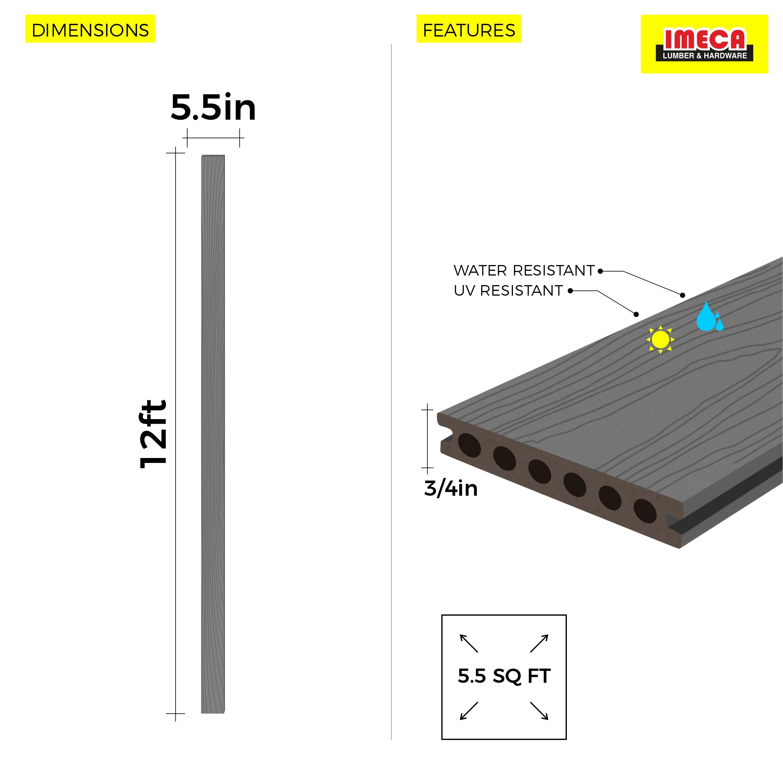 DECKING 212G C03 12FT (GRAY)