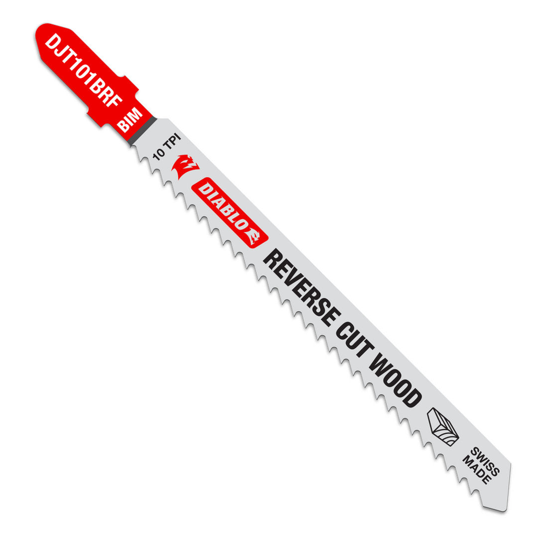 Bi-Metal Jig Saw Blade For Reverse Wood Cuts