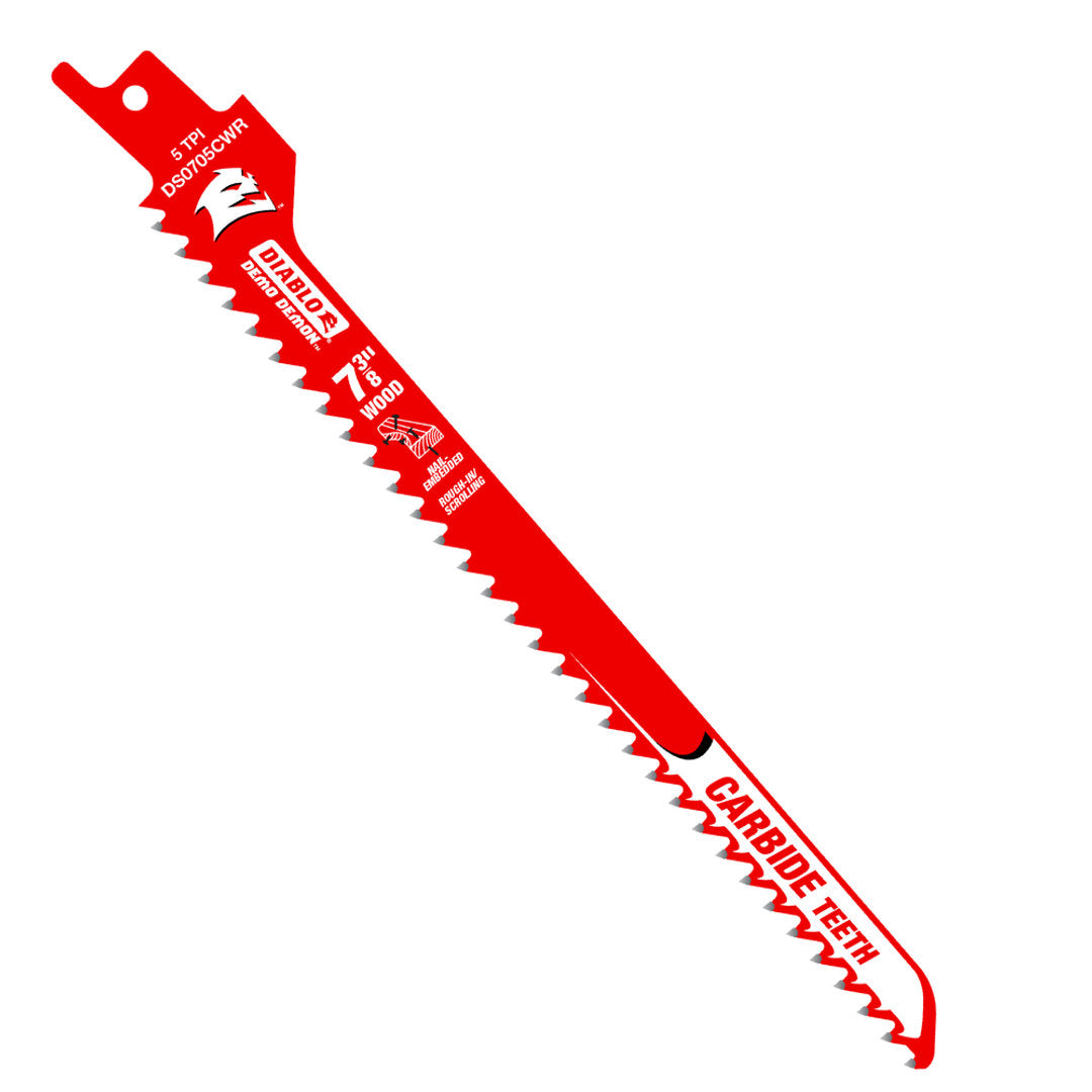 Demo Demon(TM) Carbide Teeth Reciprocating Saw Blade For Rough-In/Scrolling
