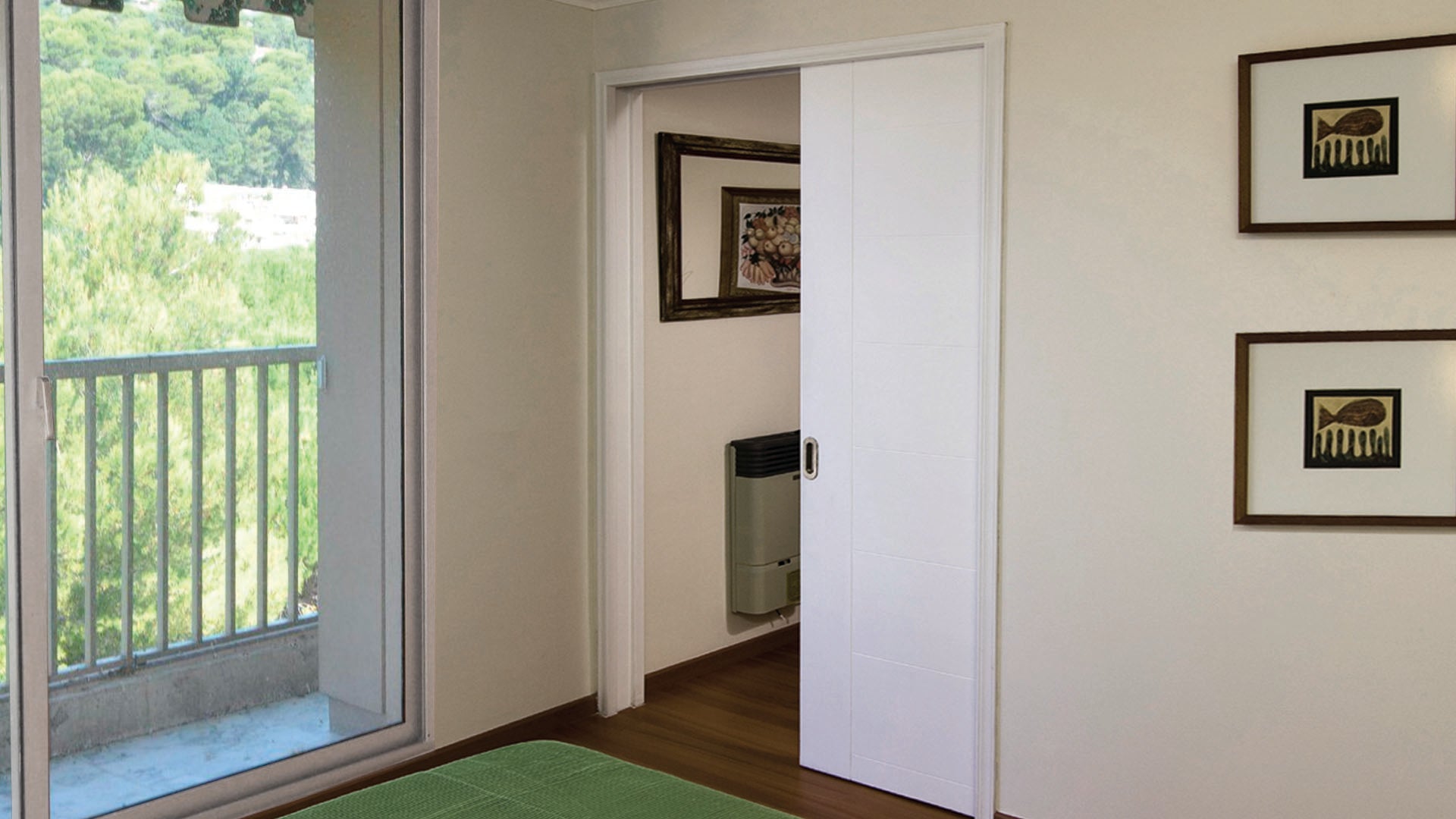 Carrier Set Ducasse DN80 CF for Wood or Aluminum Doors – 1 Door up to 176 lbs (80 kg)