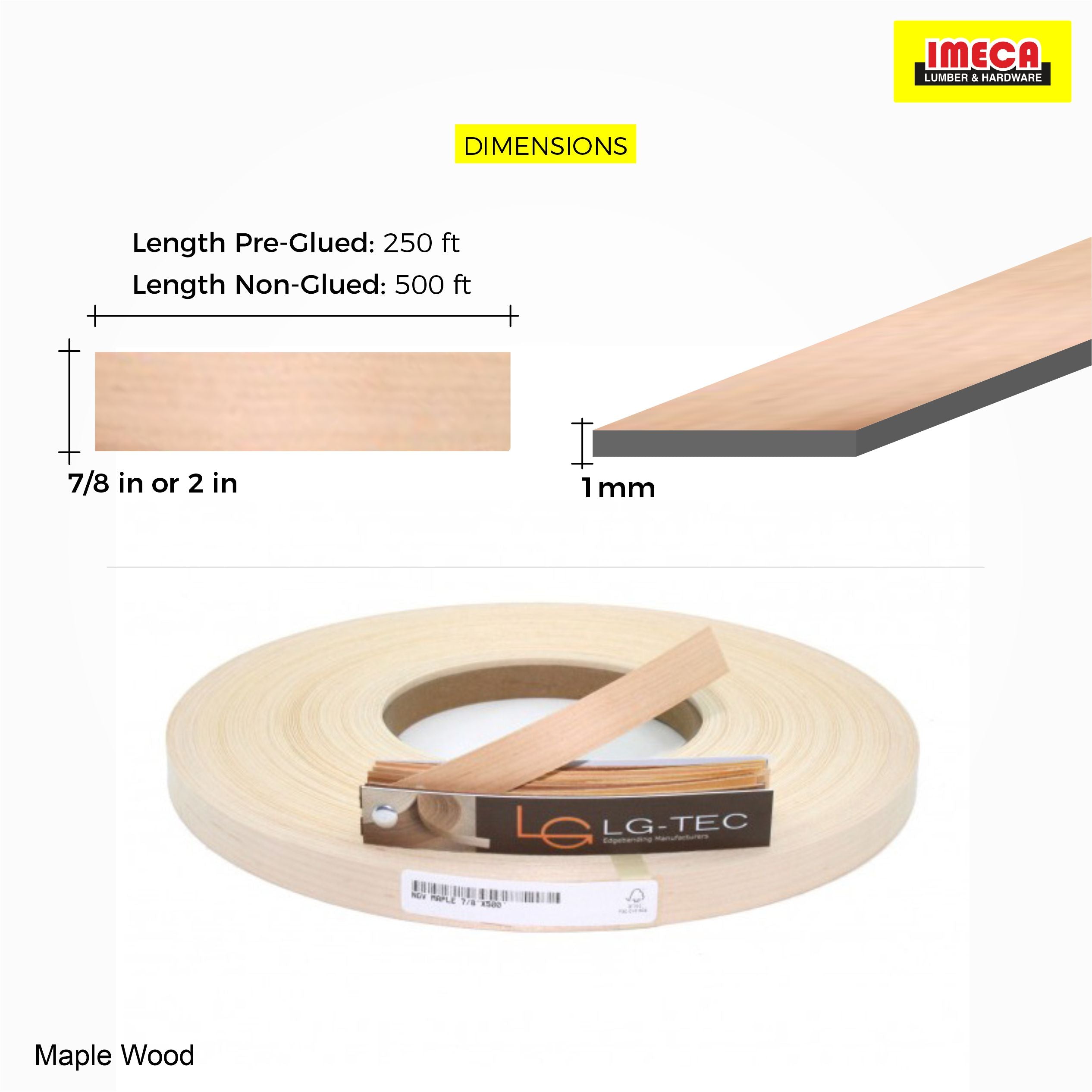 Maple Wood Veneer Edge Banding