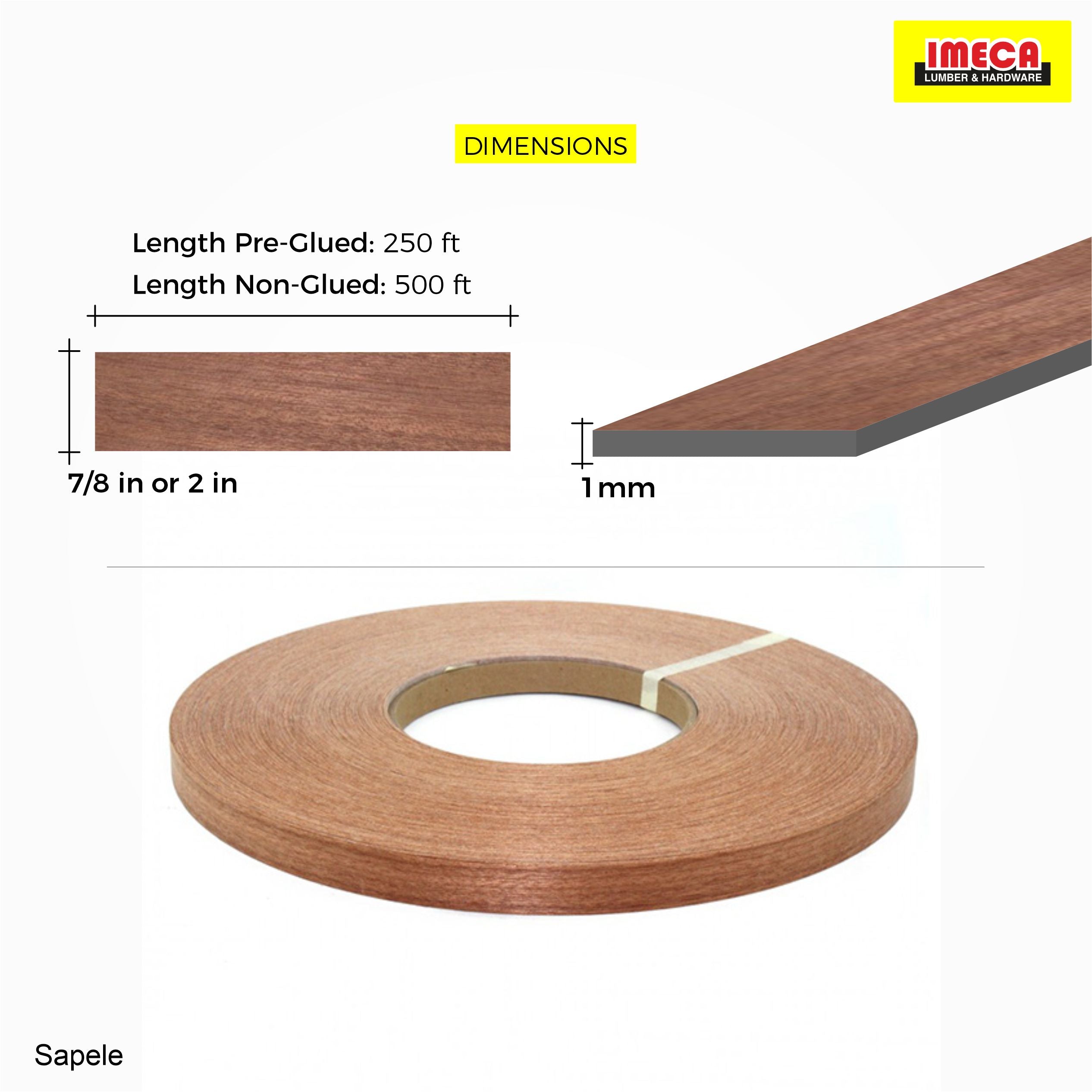 Sapele Wood Veneer Edge Banding