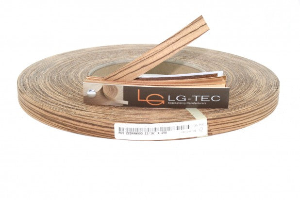 Zebrano Wood Veneer Edge Banding – Imeca.com