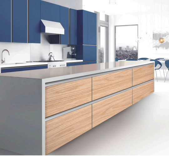 Plastimodul Gola vertical L-profile 2.35 m (7' 8.5") Brushed Nickel