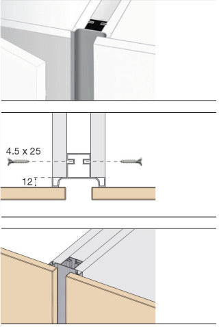 Plastimodul Gola vertical C-profile 2.35 m (7' 8.5") Matte Black
