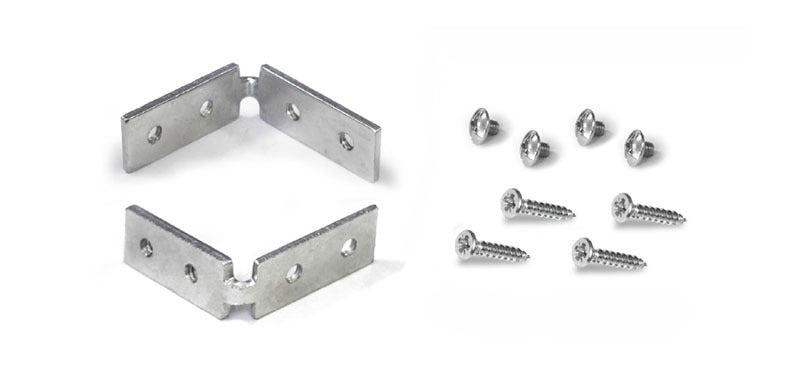 Plastimodul Gola connecting brackets set Matte Silver