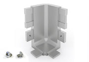 Plastimodul Gola horizontal inside corner connector "L" Brushed Nickel