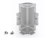 Plastimodul Gola horizontal inside corner connector "C" Brushed Nickel