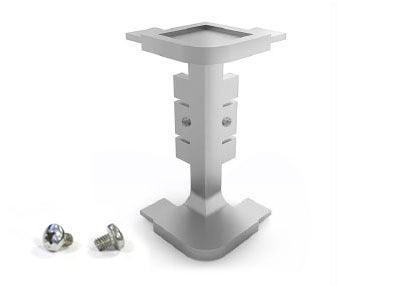 Plastimodul Gola horizontal outside corner connector "C" Brushed Nickel