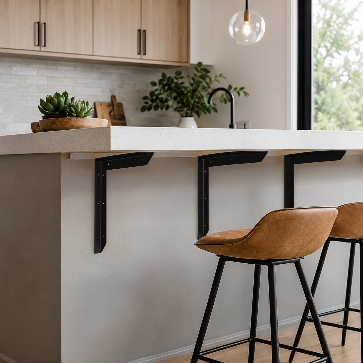 Versa Hidden Counter Support - 12 x 2 x 12 - Flat Black | Federal Brace