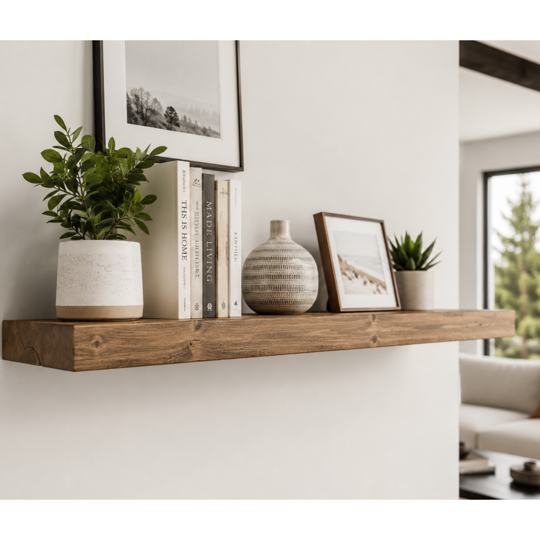 Stud Mounted Floating Shelf Bracket - 14X18X0.75 -Steel- Flat Black | Federal Brace