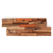 Relic 3D Teak Wood Wall Panels - 24 Pack - 12x4x0.25 - Teak | Federal Brace