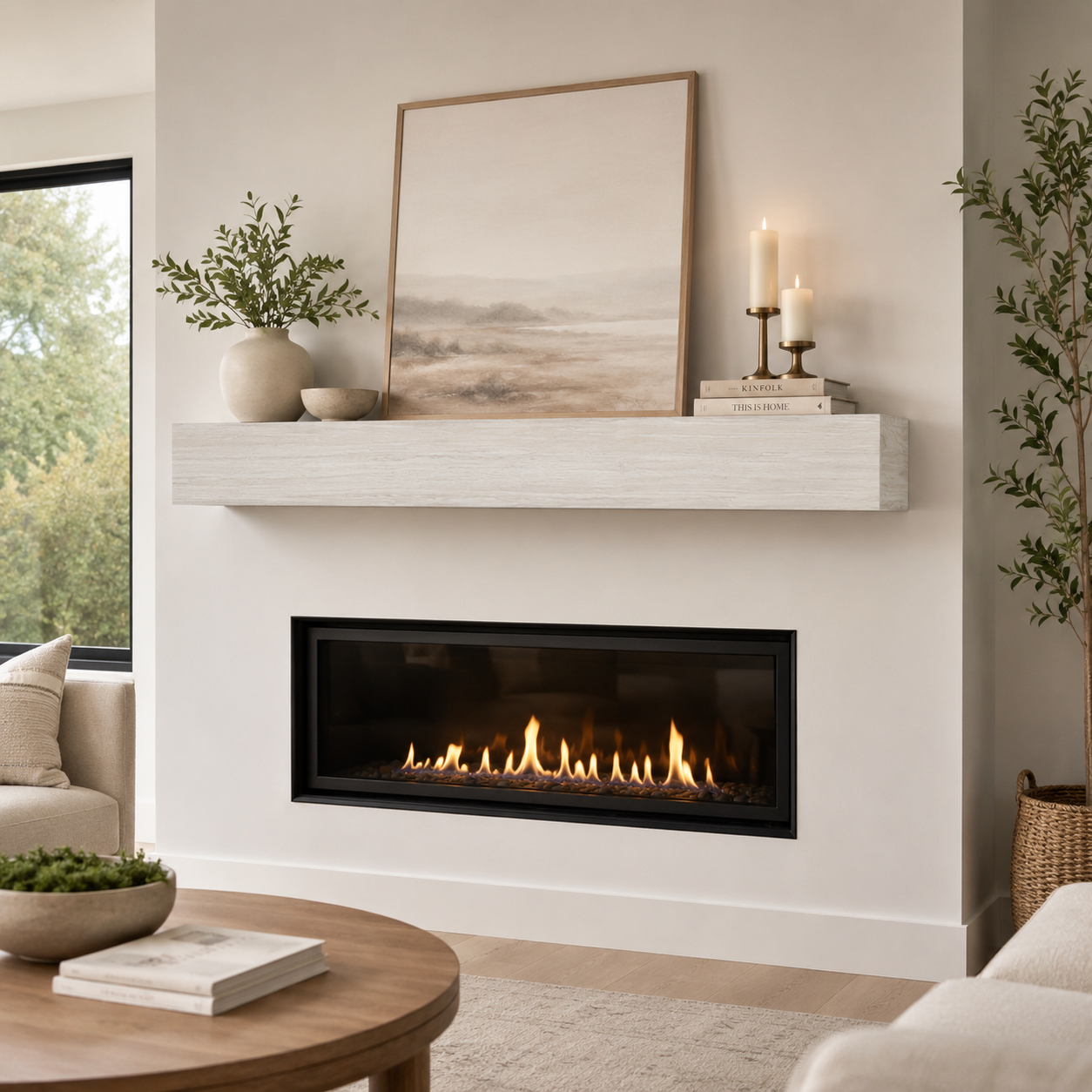 Floating Fireplace Mantel Kit - 48 x 6 x 6 - Arctic Groovz | Federal Brace