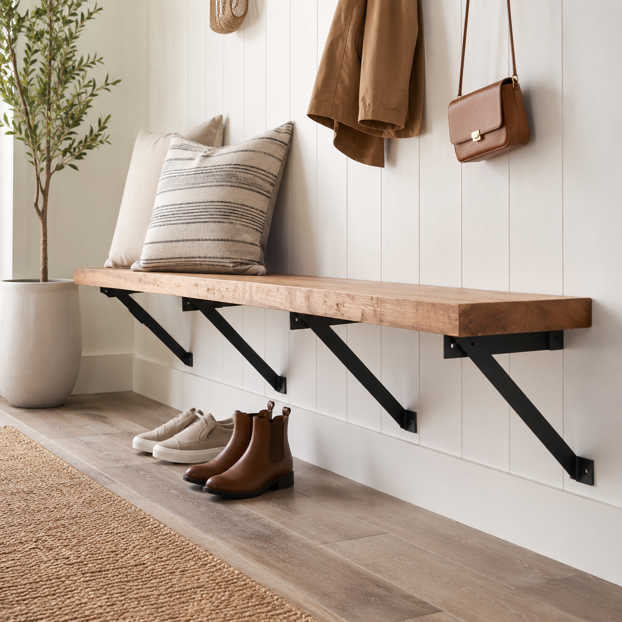 Archer Bench Support Bracket - 16 x 3 x 9 - Black