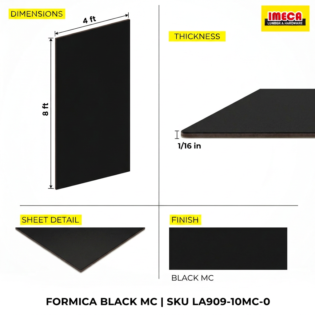 LAM BLACK 909-MC 4X8 1/16