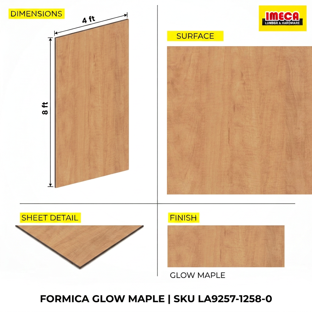 LAM GLOW MAPLE 4X8