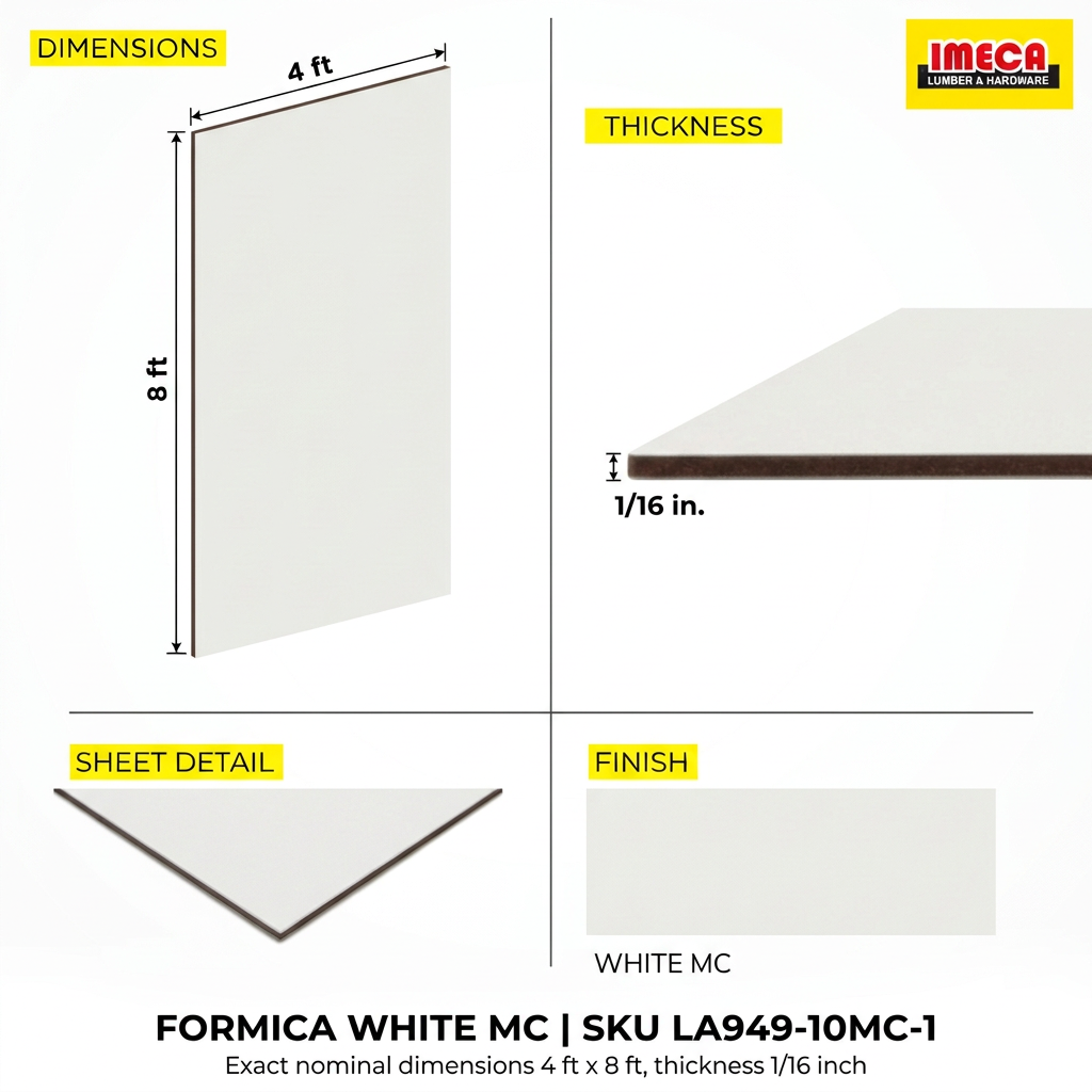 LAM WHITE MC 949MC 4X8 1/16