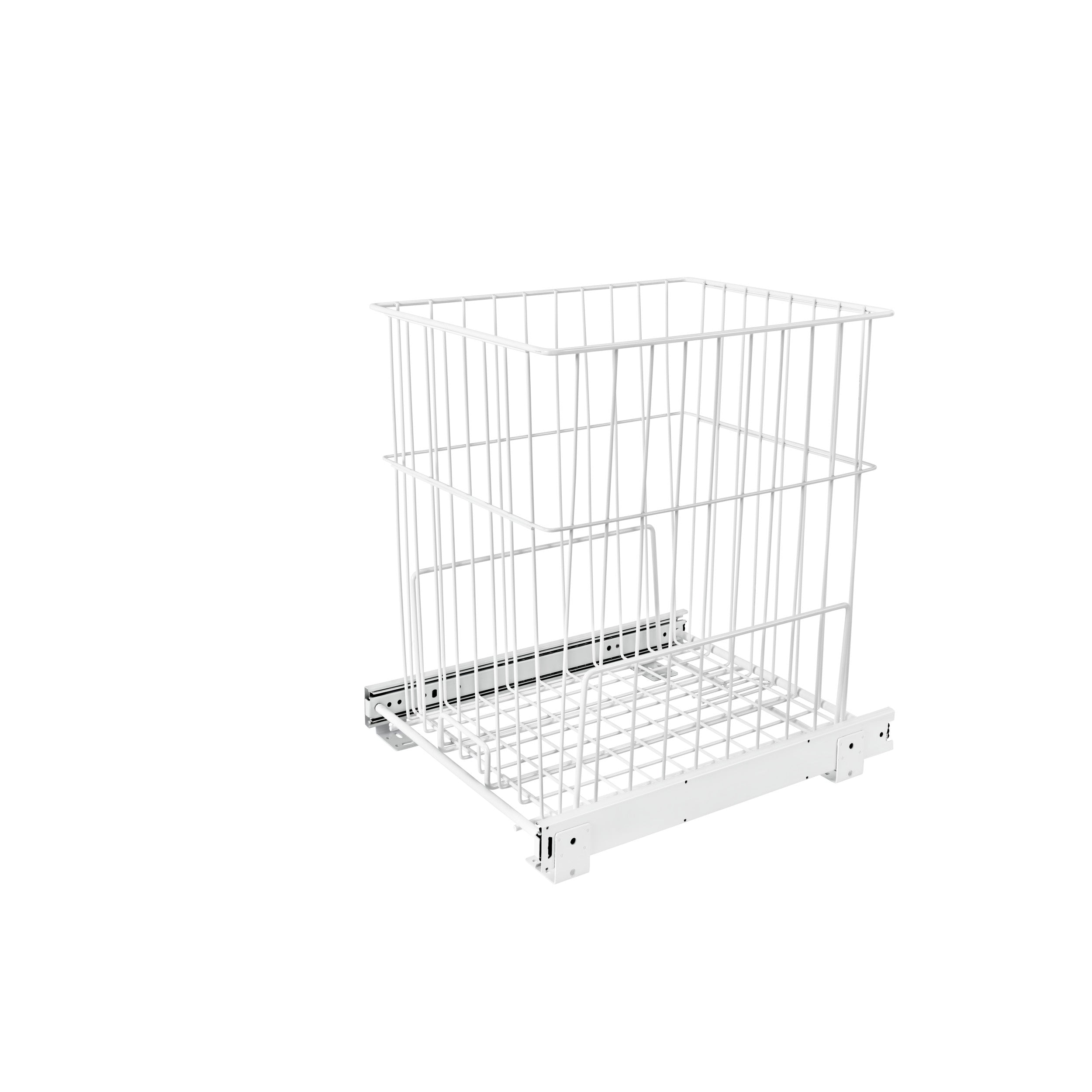 Pullout Wire Hamper White  14.75 in (375 mm) W x 18 in (457 mm) D x 19.38 in (492 mm) H