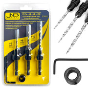 JNB Countersink Drill Bit Set - 3 Pc (#6, #8, #10)
