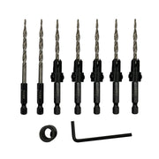 Countersink:5 Pc Pro Set- #6 with 2 extra bit- Countersink Drill Bit