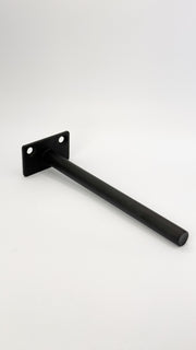 Wall Brackets:Wall Single Bracket 076 - 6 Inches - Black