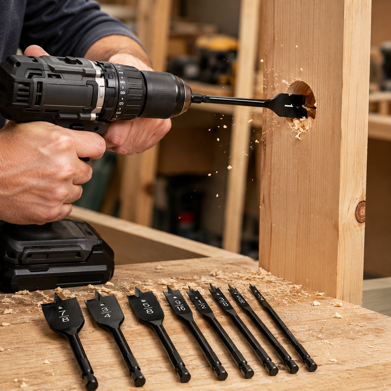 JNB Spade Drill Bit Set - 9 Pc