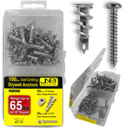 JNB Self-Drilling Zinc Drywall Anchors - 100 Pc